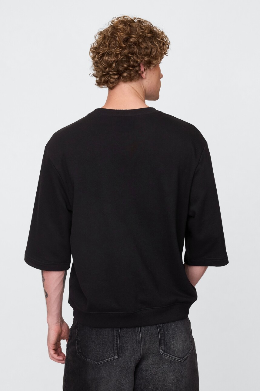 Remera Oversized Oso Brannan Hombre True Black