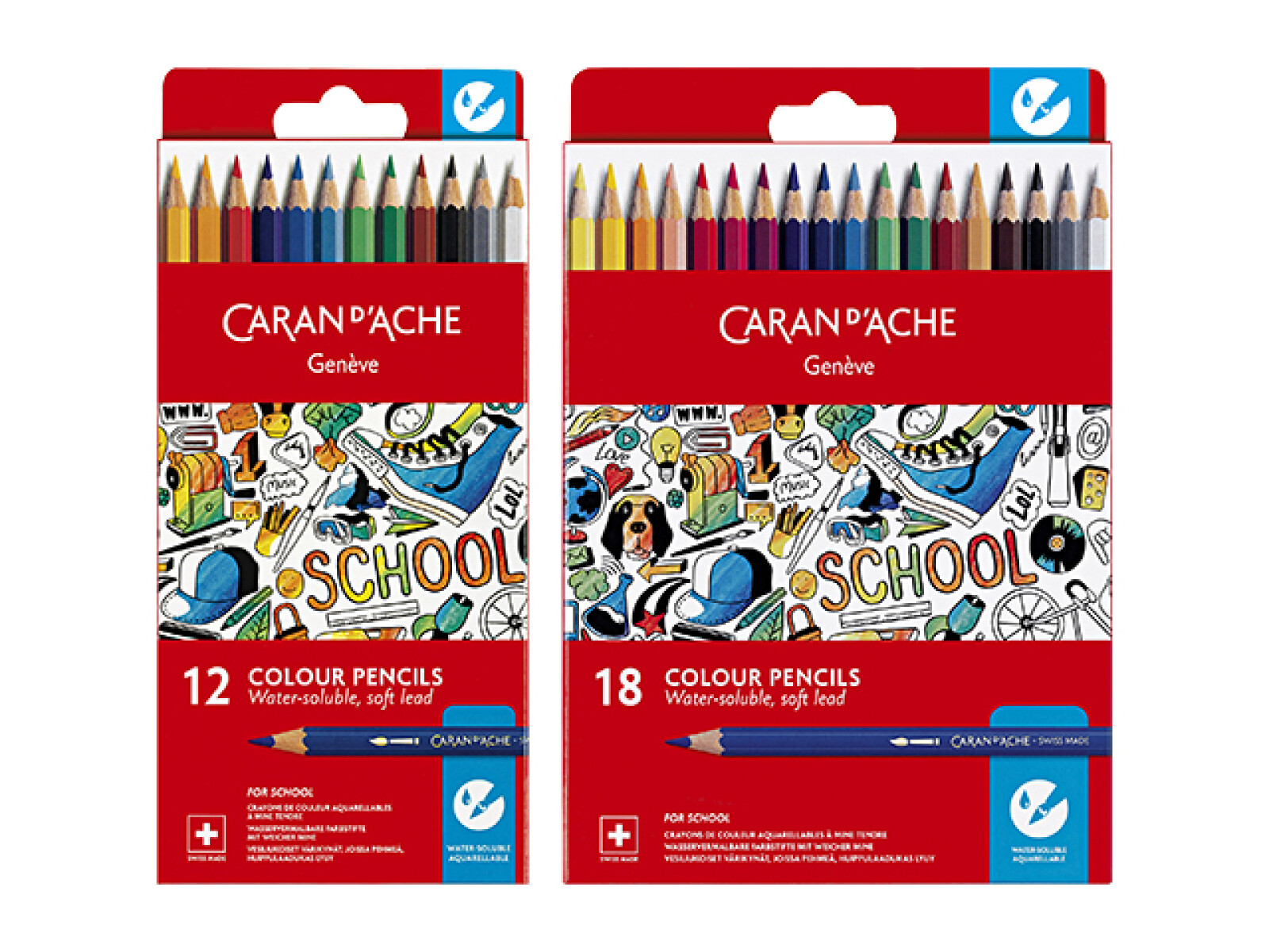 Lápices de colores acuarelables Caran d'Ache ·School· 