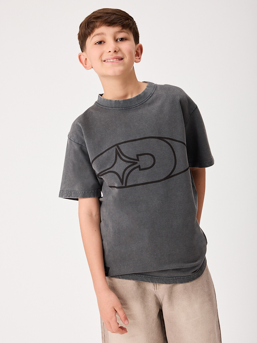 T-SHIRT M/C GUARIAN TEEN DIXIE Gris Oscuro