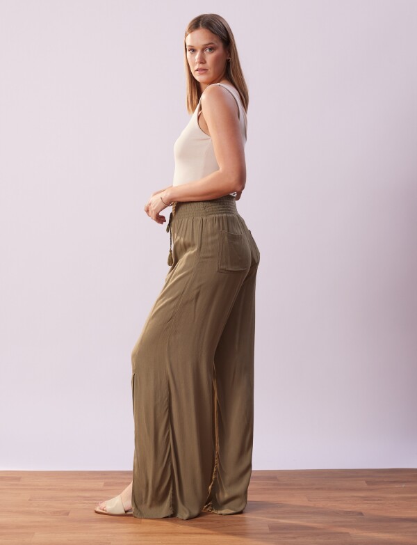 Pantalon Wide Leg Cordel OLIVA