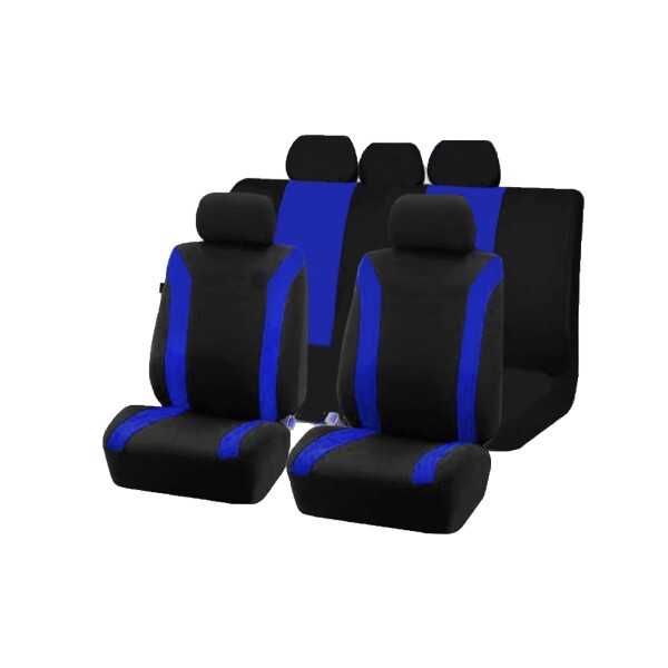 Cubreasientos Universal Auto Franja Lateral Azul Cubreasientos Universal Auto Franja Lateral Azul
