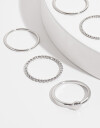 Sets Anillos Metal Set De Anillos De Metal Reciclado - Plateado Rodio