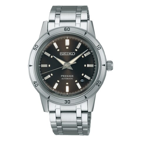 Reloj Seiko Presage SRPL09J1 automático para hombre con correa de acero Negro