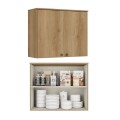 COCINA MODULADA 2,71 MT CAPUCCINO/OFF WHITE - FINESSE COCINA MODULADA 2,71 MT CAPUCCINO/OFF WHITE - FINESSE