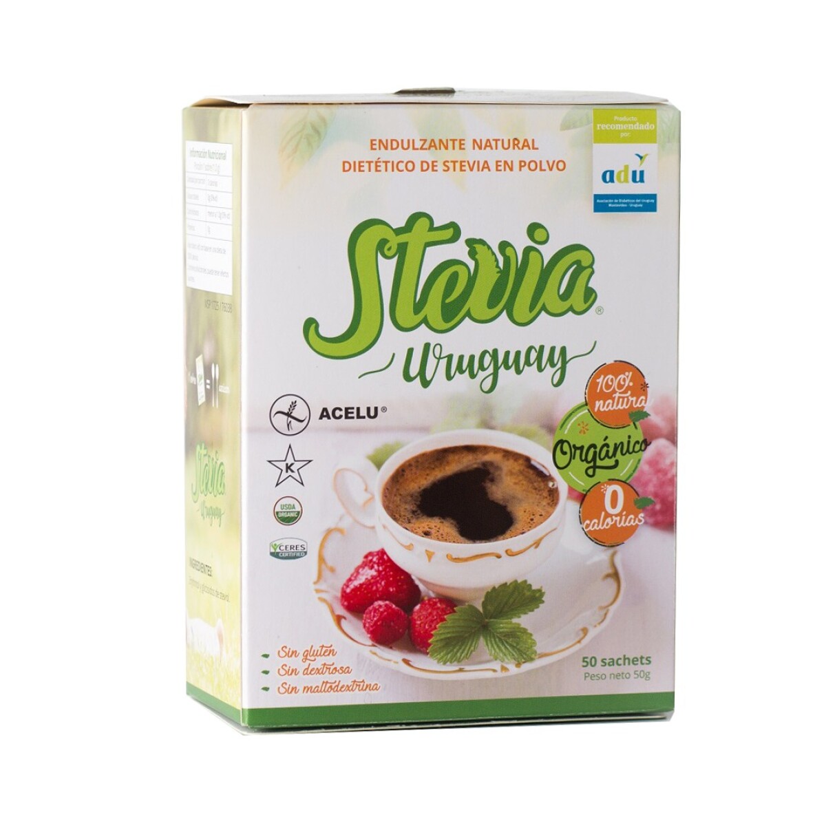 Endulzante Stevia 50 Sobres Orgánico 