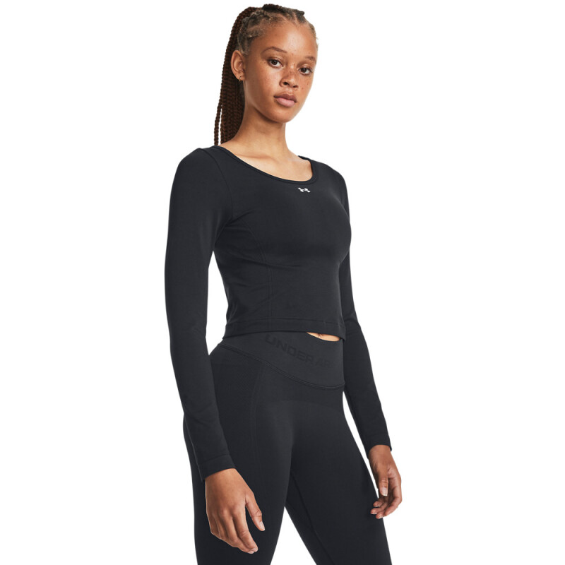UA Vanish Seamless LS-GRN BLK-001