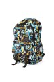 Mochila nylon estampada Azul