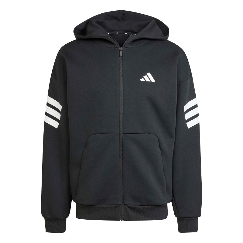 Campera de Hombre Adidas con Capucha Future Icons 3 Franjas Negro