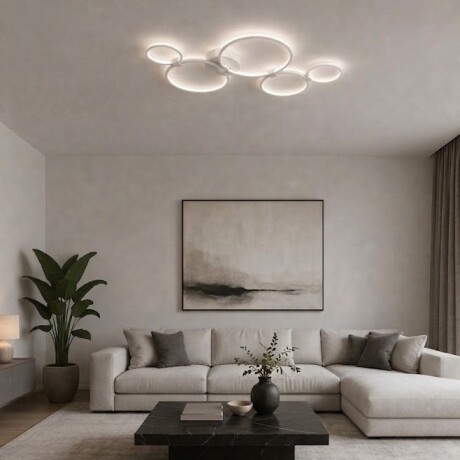 Plafón Led diseño cinco anillos blanco 50W Dimerizable Plafón Led diseño cinco anillos blanco 50W Dimerizable