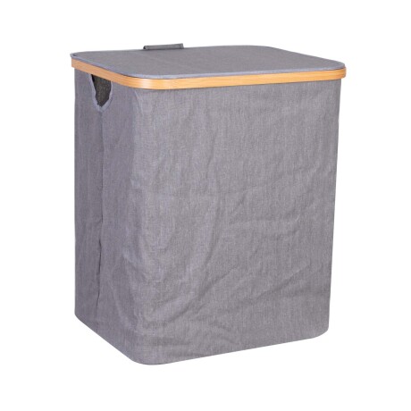 CESTO C/TAPA ALGODON-Y-BAMBOO GRIS A515