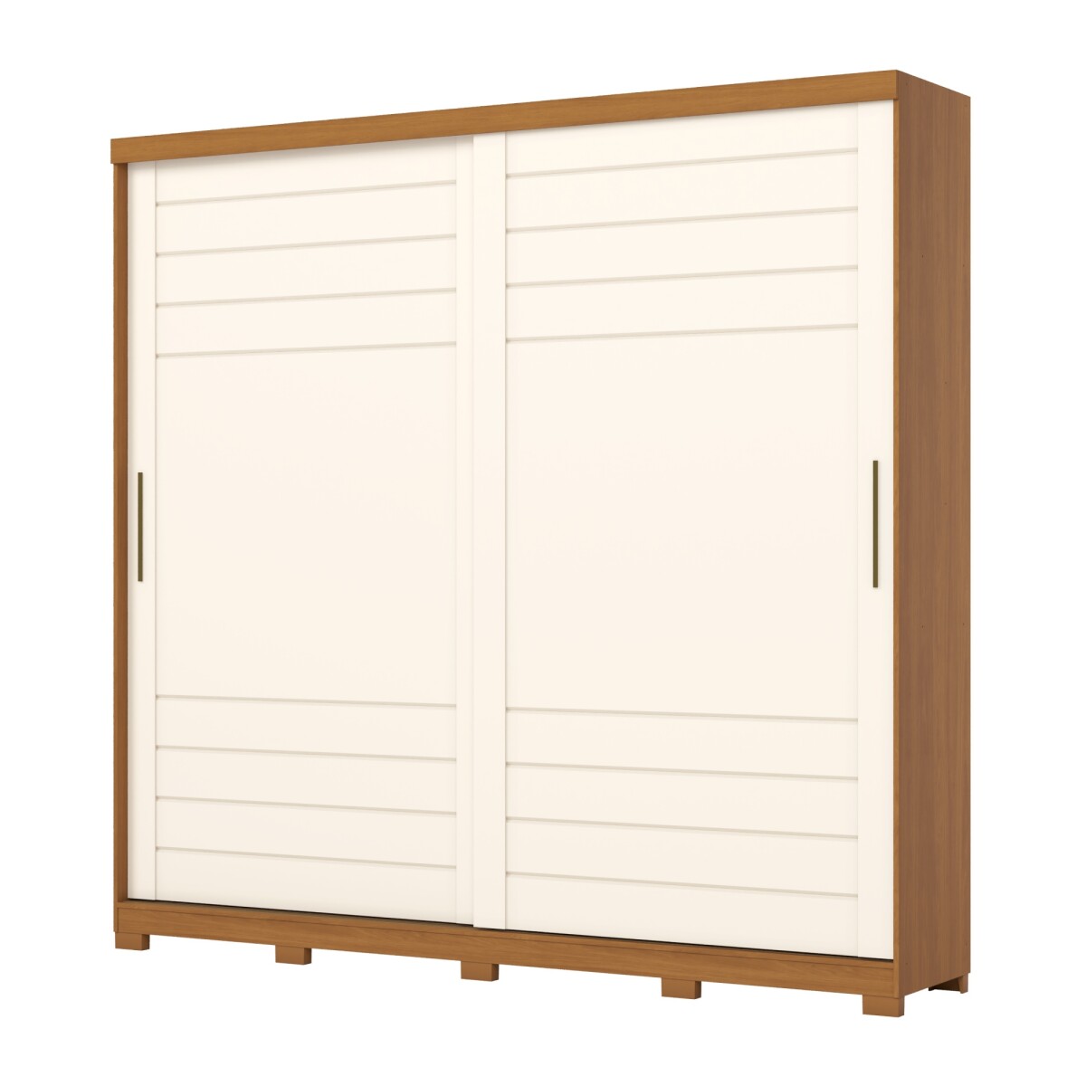 ROPERO CAYMAN 2 PUERTAS 6 CAJONES INTERNOS GUARDARROPA CLOSET ARMARIO 100% MDF - OFF WHITE 