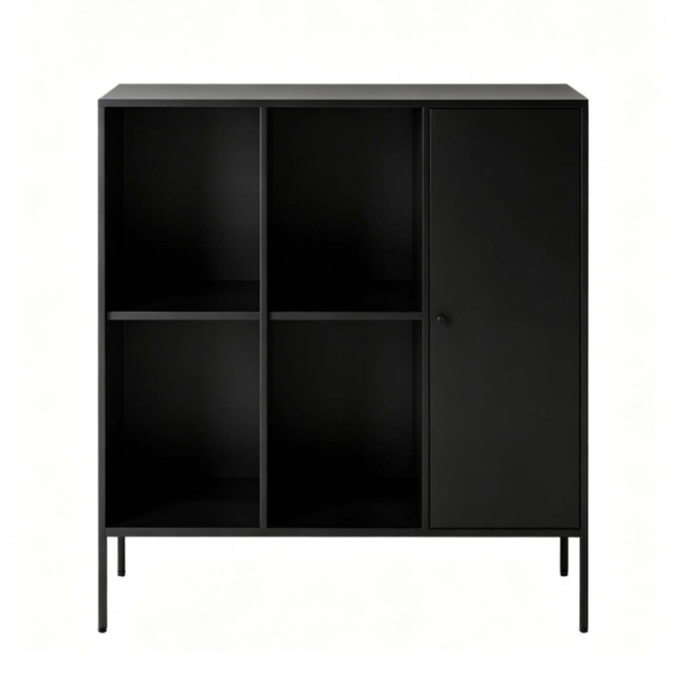 APARADOR 1P 4E METAL NEGRO OLIVIA