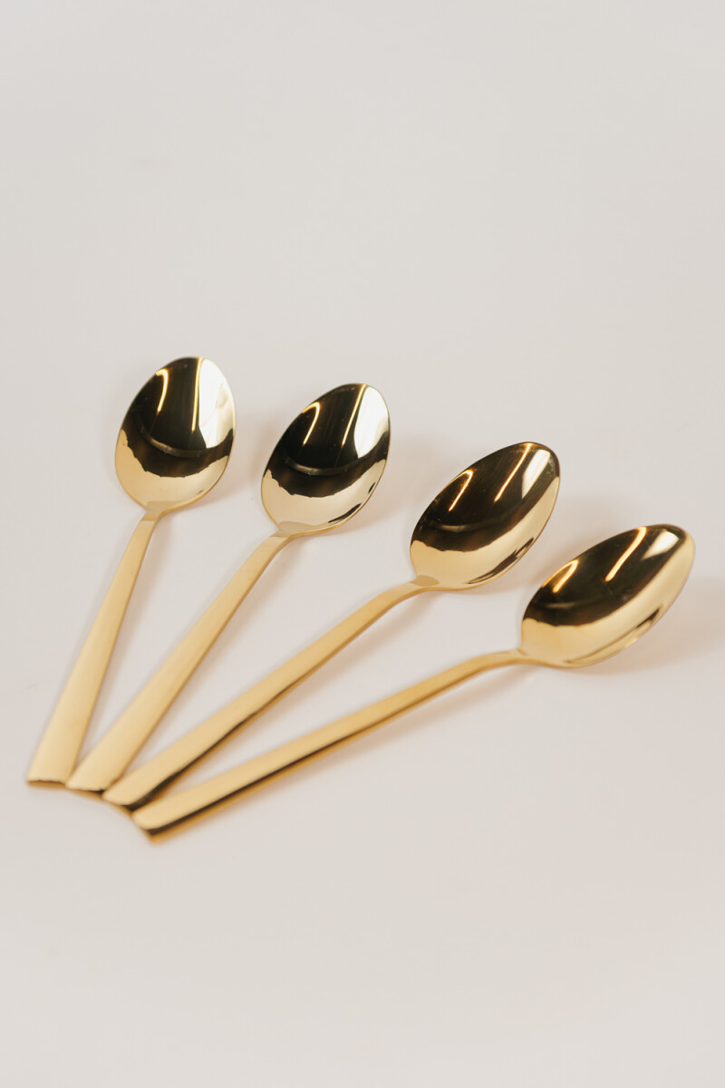 Cuchara Set 4 Un. - Dorado 