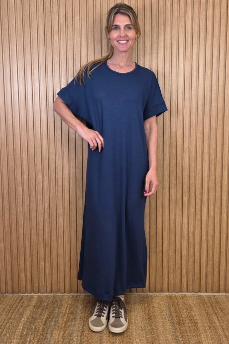 Vestido Agapanto Azul Marino