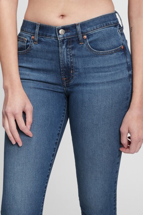 Jean True Skinny Tiro Medio Mujer Medium Indigo 8