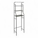 Mueble Metal Organizador Rack Sobre Inodoro tres estantes Negro