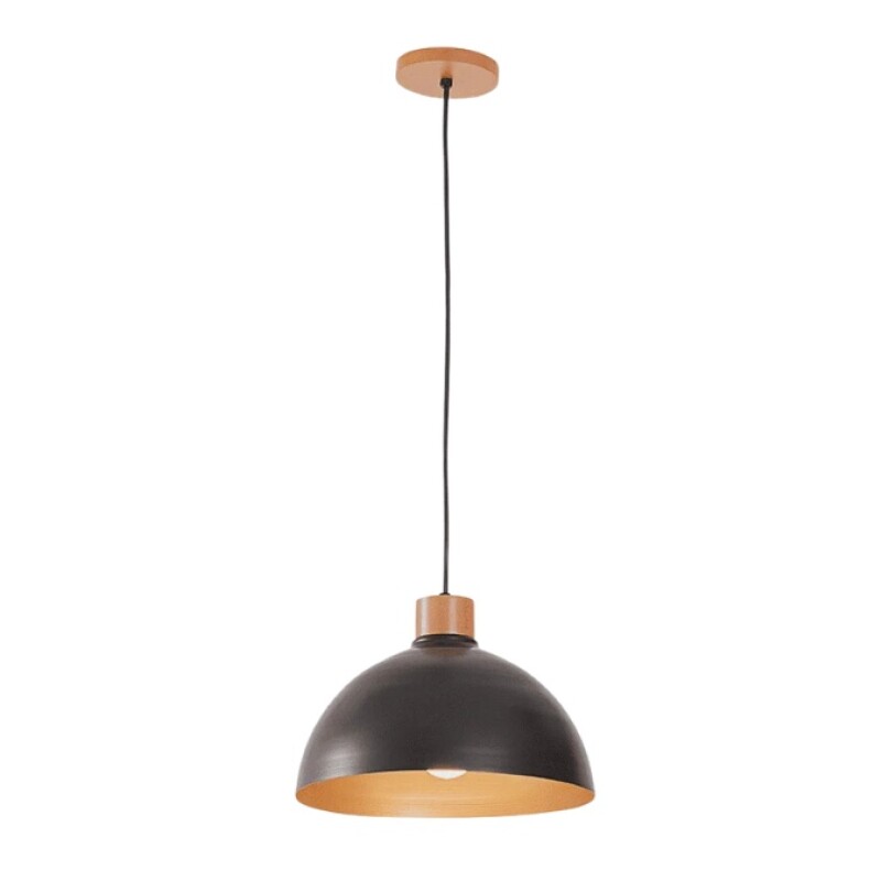 COLGANTE VIENA 1L E27 MADERA Y NEGRO D30CM COLGANTE VIENA 1L E27 MADERA Y NEGRO D30CM