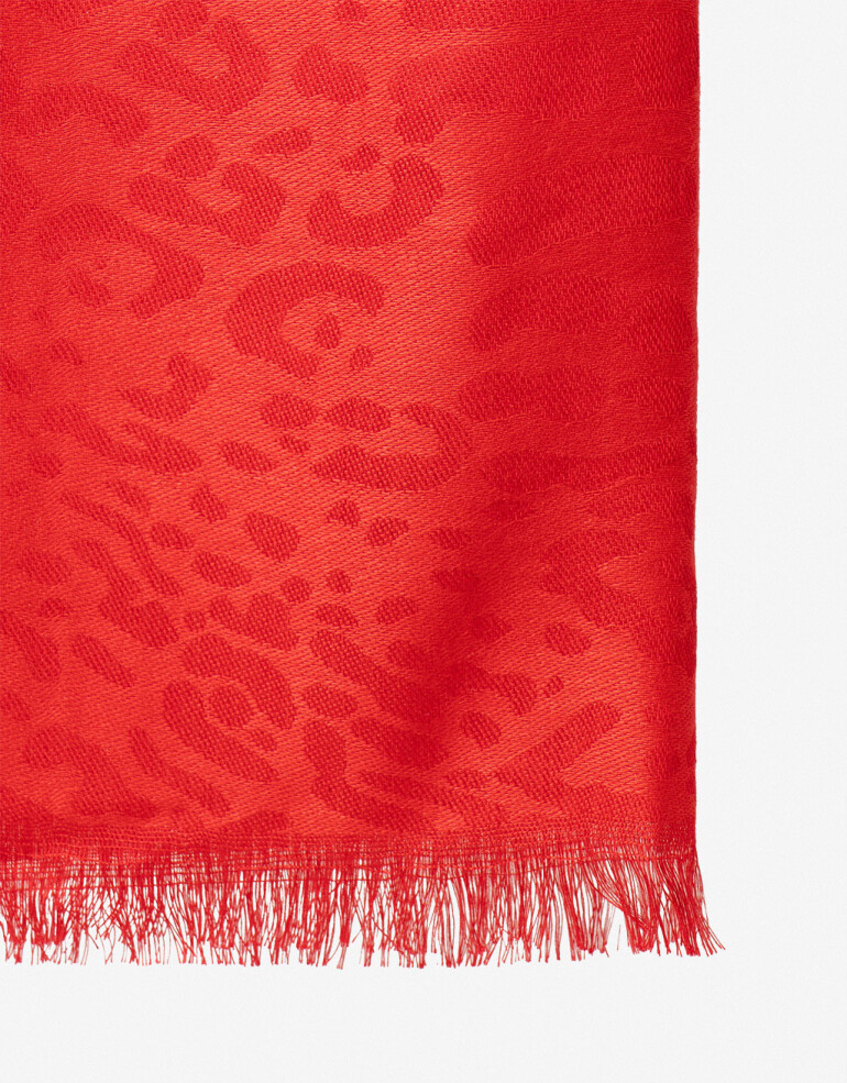 Pashminas Pashmina Animal Print - Rojo Medio
