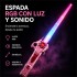 Espada Sable Retráctil con Luz RGB y Sonido Rojo 1