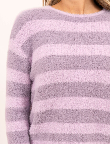Sweater rayas lila