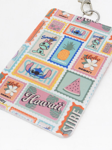 TARJETERO STITCH LILA
