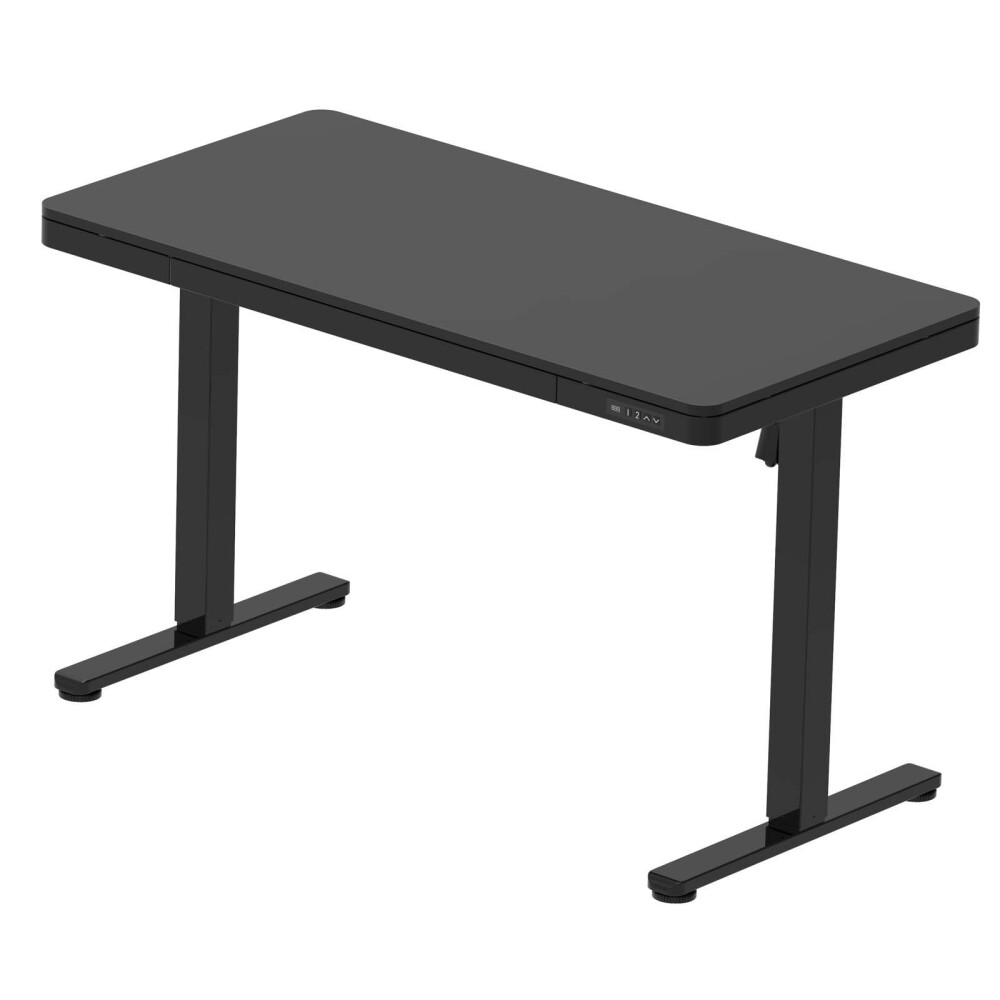 ESCRITORIO REGULABLE METAL-Y-MDF NEGRO ASCEND