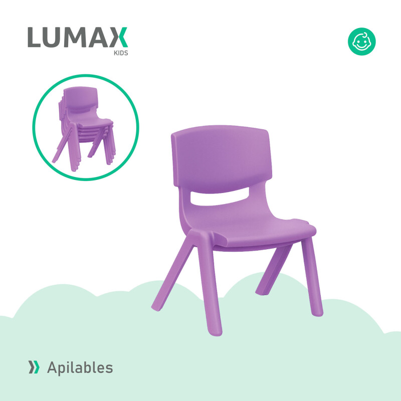 Silla para niños en plástico inyectado colores Violeta