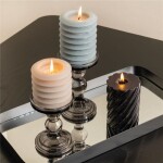CANDELABRO VIDRIO D8.5/H11.5CM COLOR HUMO CANDELABRO VIDRIO D8.5/H11.5CM COLOR HUMO