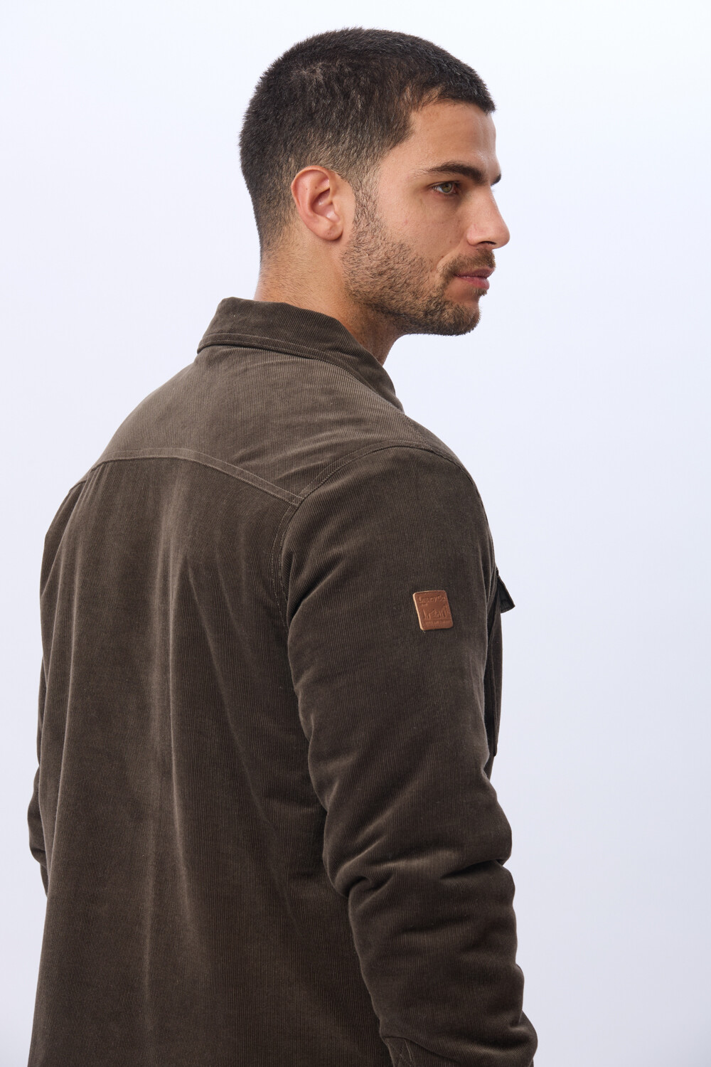 CAMPERA DE PANA Y CORDERITO Verde