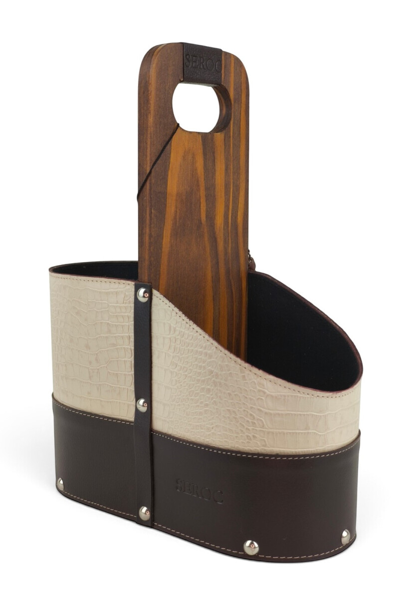 Matera de Cuero Legítimo con Estructura Integral de Madera croco 3