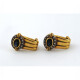 Caravanas Oro 18K Con Brillantes Y Zafiro Caravanas Oro 18K Con Brillantes Y Zafiro