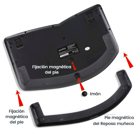 Combo Mouse Y Teclado Ergonómicos Inalámbricos Perixx 606 001