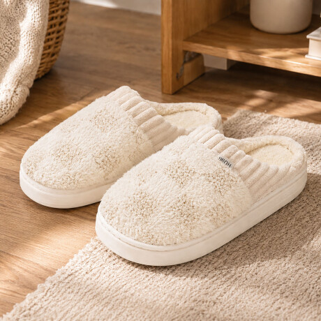 Pantufla de Felpa Super Abrigadas Antideslizante Unisex Natural