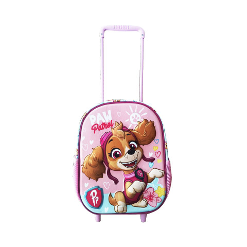 Mochila Infantil Paw Patrol 3d Con Carro 30 Cm CORAL