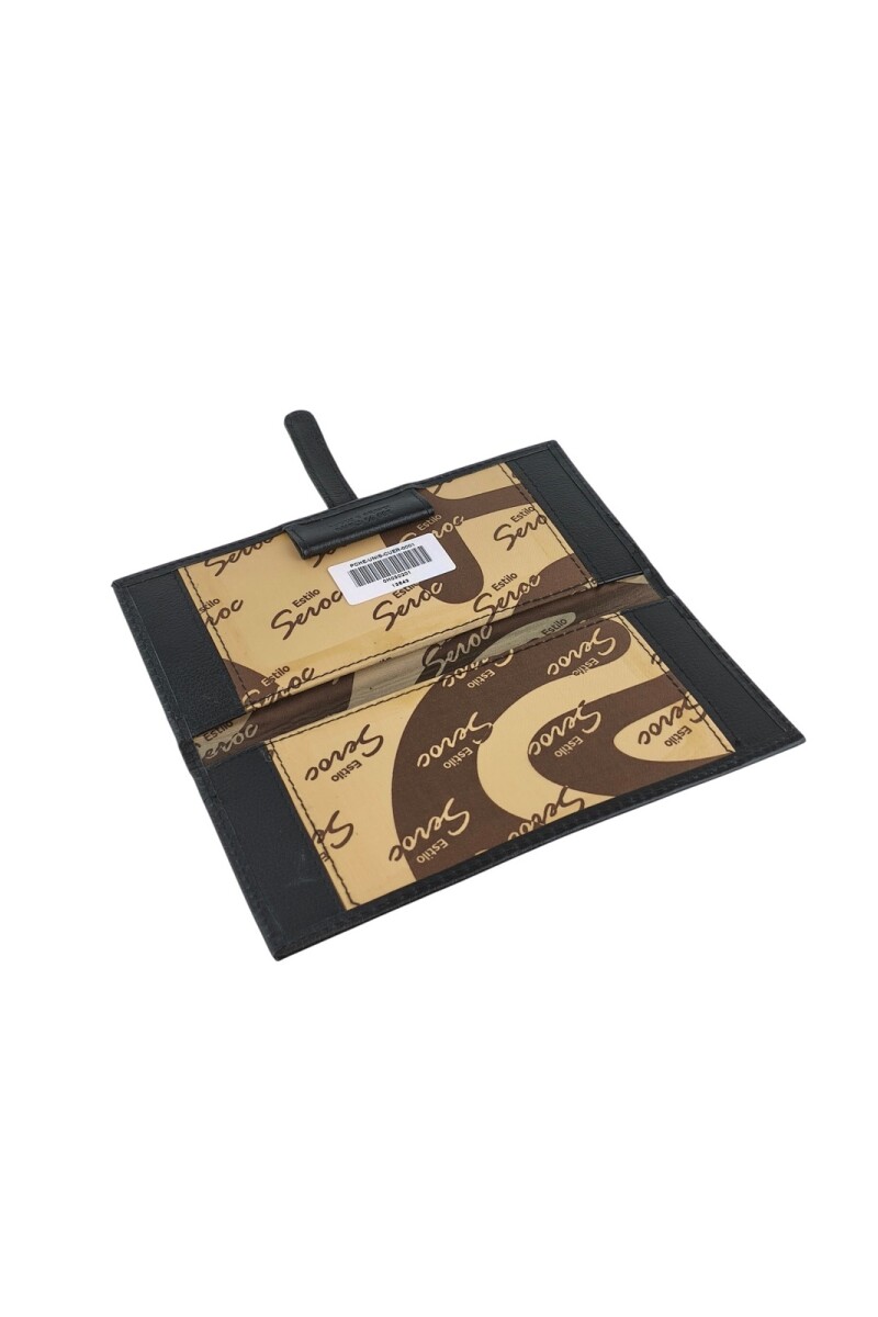 porta chequera doble Negro