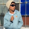 Campera con estampa Street Rebel Celeste