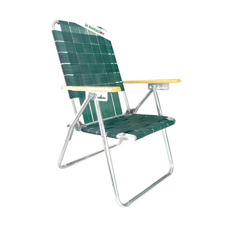 Reposera Sillón Plegable 5 Posiciones Descansar Aluminio Color Verde Oscuro Reposera Sillón Plegable 5 Posiciones Descansar Aluminio Color Verde Oscuro