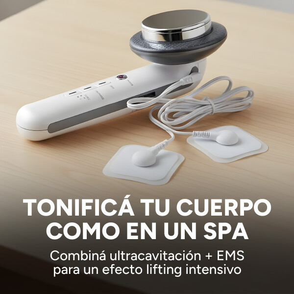 Cavitador Ultrasonido 3 En 1 Masaje Adelgaza Portable Color Blanco