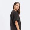 Remera Dama M/C C/Estam.Oversize N+ Negro