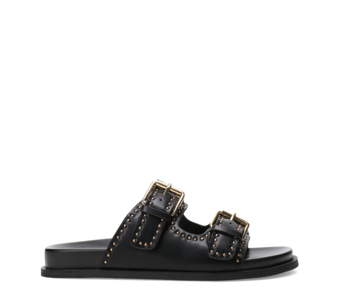 Sandalia TIVOX con hebilla y tachas Black