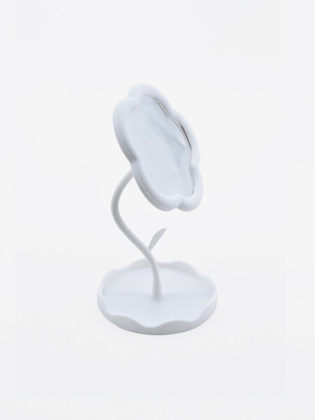 ESPEJO FLOR PORTA BIJOU BLANCO