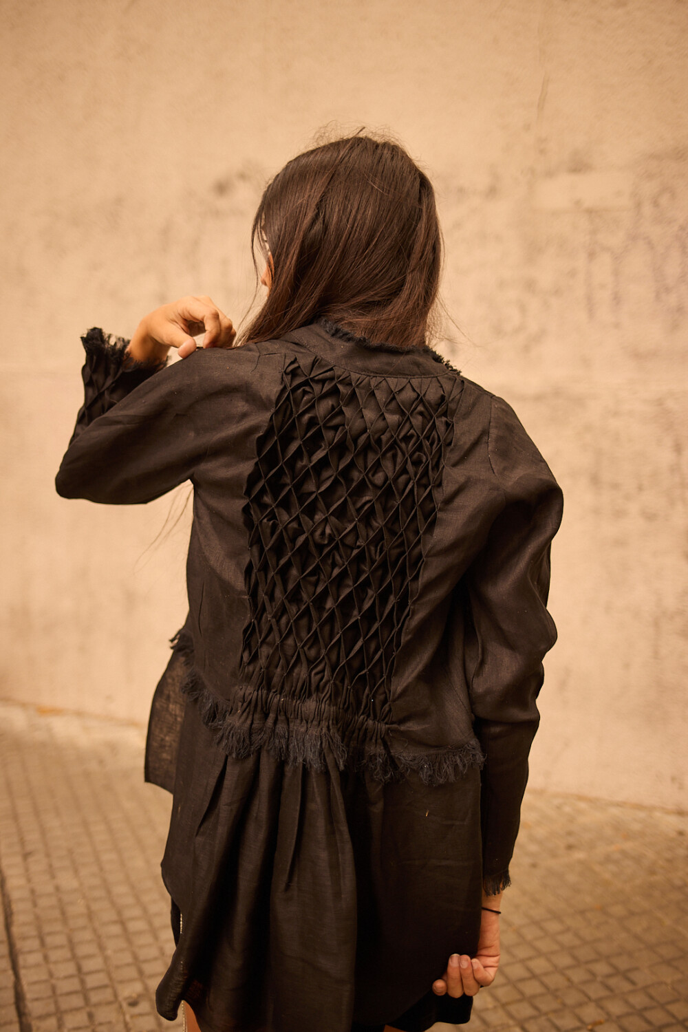 Long Smock Shirt Negro