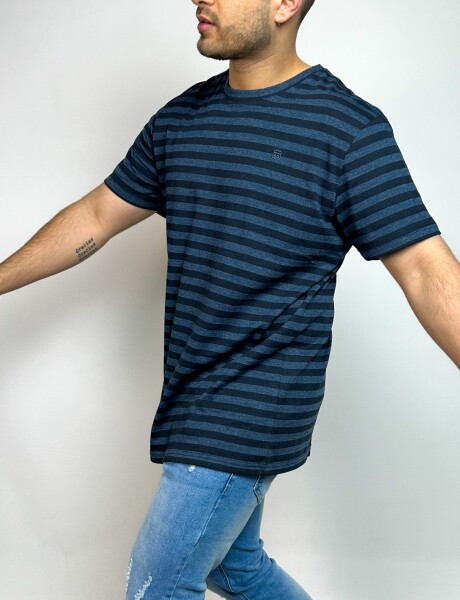 T-Shirt rayada Garrido Azul