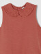 Camiseta Sin Mangas Cuello Openwork Naranja