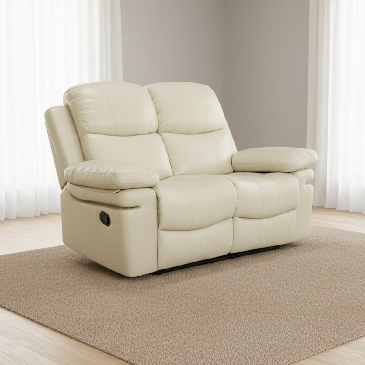 SILLÓN RECLINABLE - 2 CUERPOS PU NATURAL-BEIGE MR2138 CREAM 