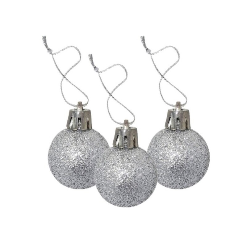Esferas de Navidad Plateada 3 cm – Pack x8 Profundis GE BOLA DE NAVIDAD X 8 PROFUNDIS PLATA 3CM