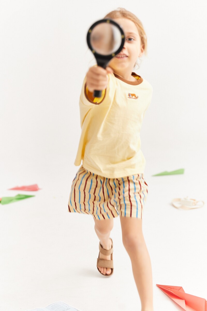 Short Rider Amarillo Rayado