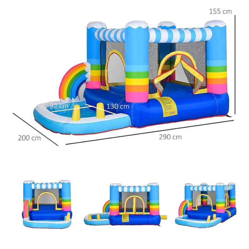 Pelotero Inflable Arcoíris Nube 2 en 1 Pelotero Inflable Arcoíris Nube 2 en 1