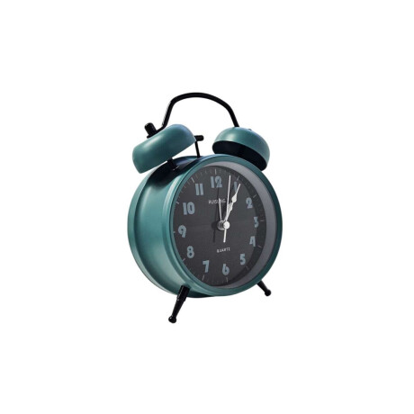 Reloj despertador retro metálico con doble campana 10*17 Verde