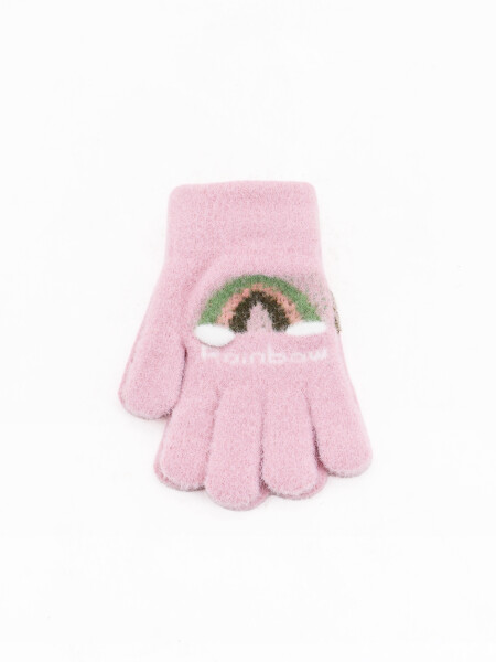 GUANTES INFANTILES ARCOIRIS ROSADO